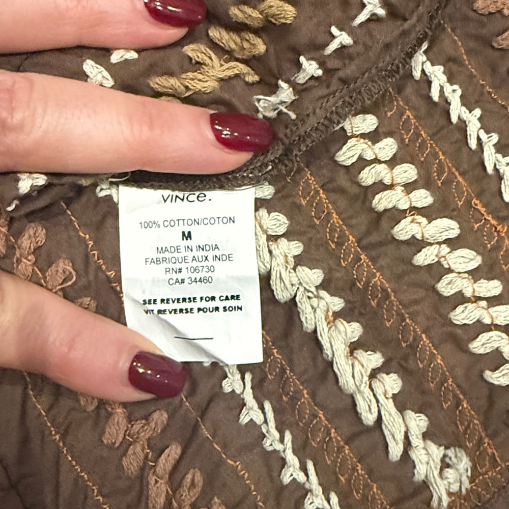 Vince Brown A-Line Skirt with Embroidery & Beading
Vintage Boho Chic
Size M - Picture 10 of 11